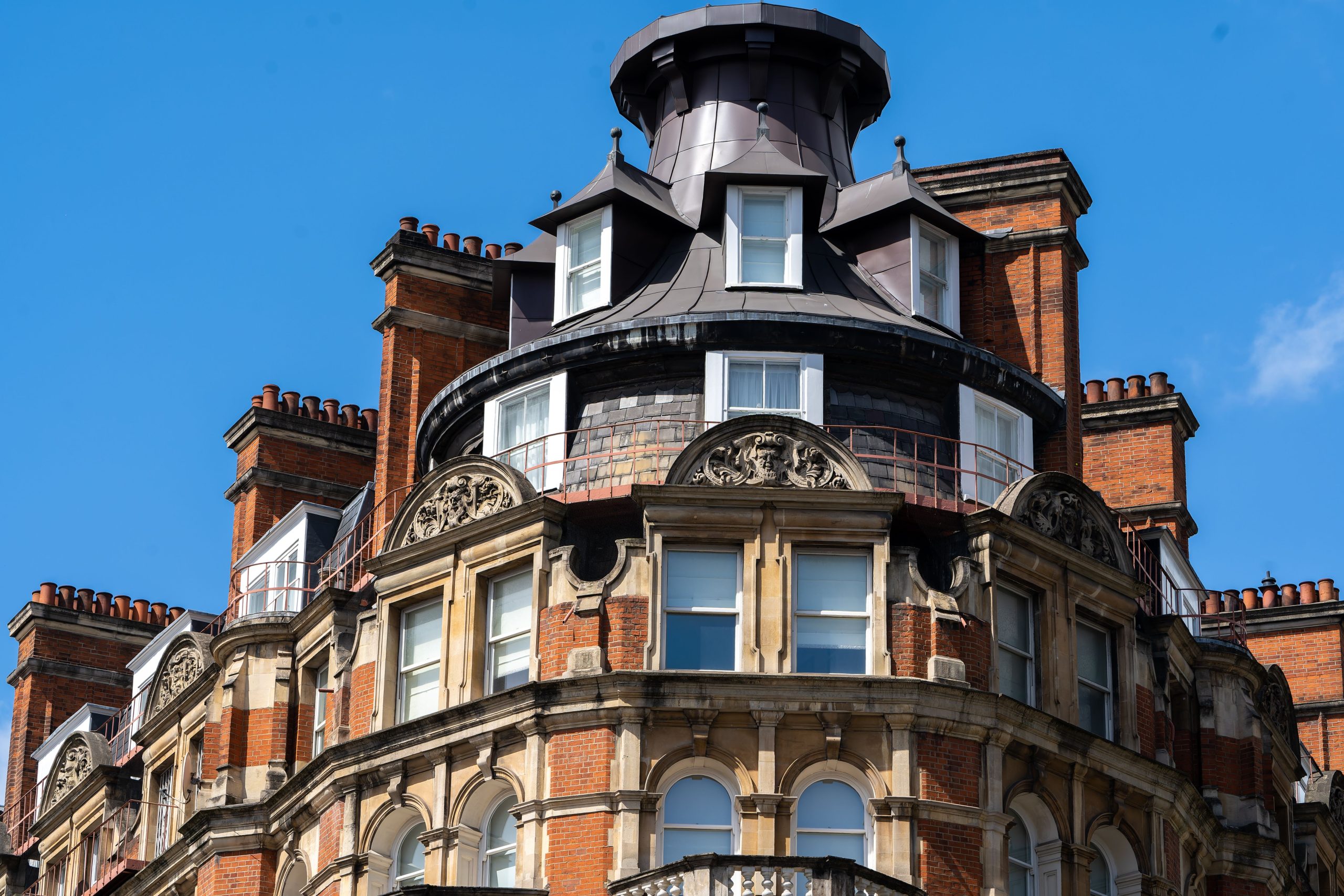 Victorian building in London complete with bay windows Victorian building in London complete with bay windows