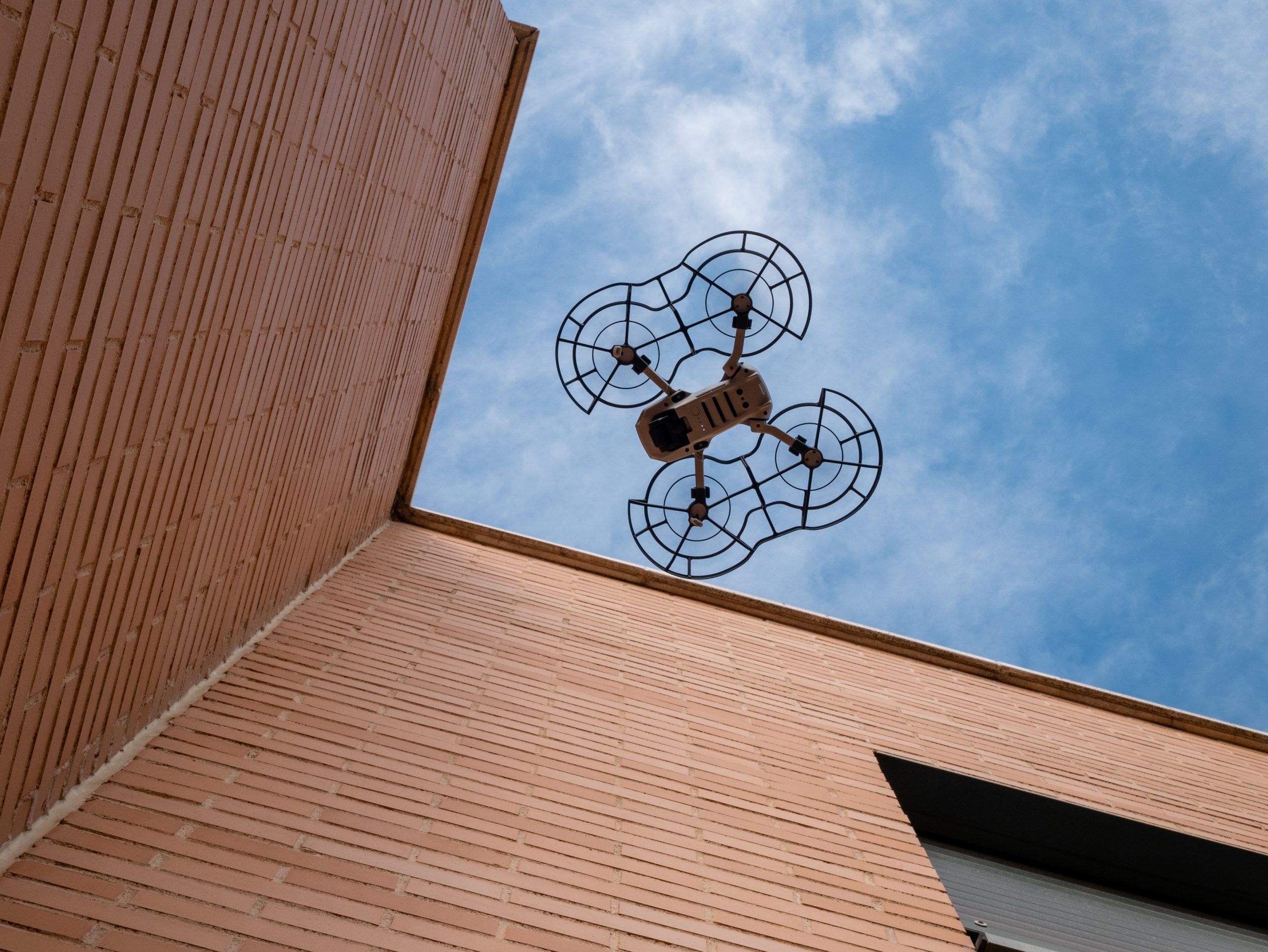 Drone going up for roof survey